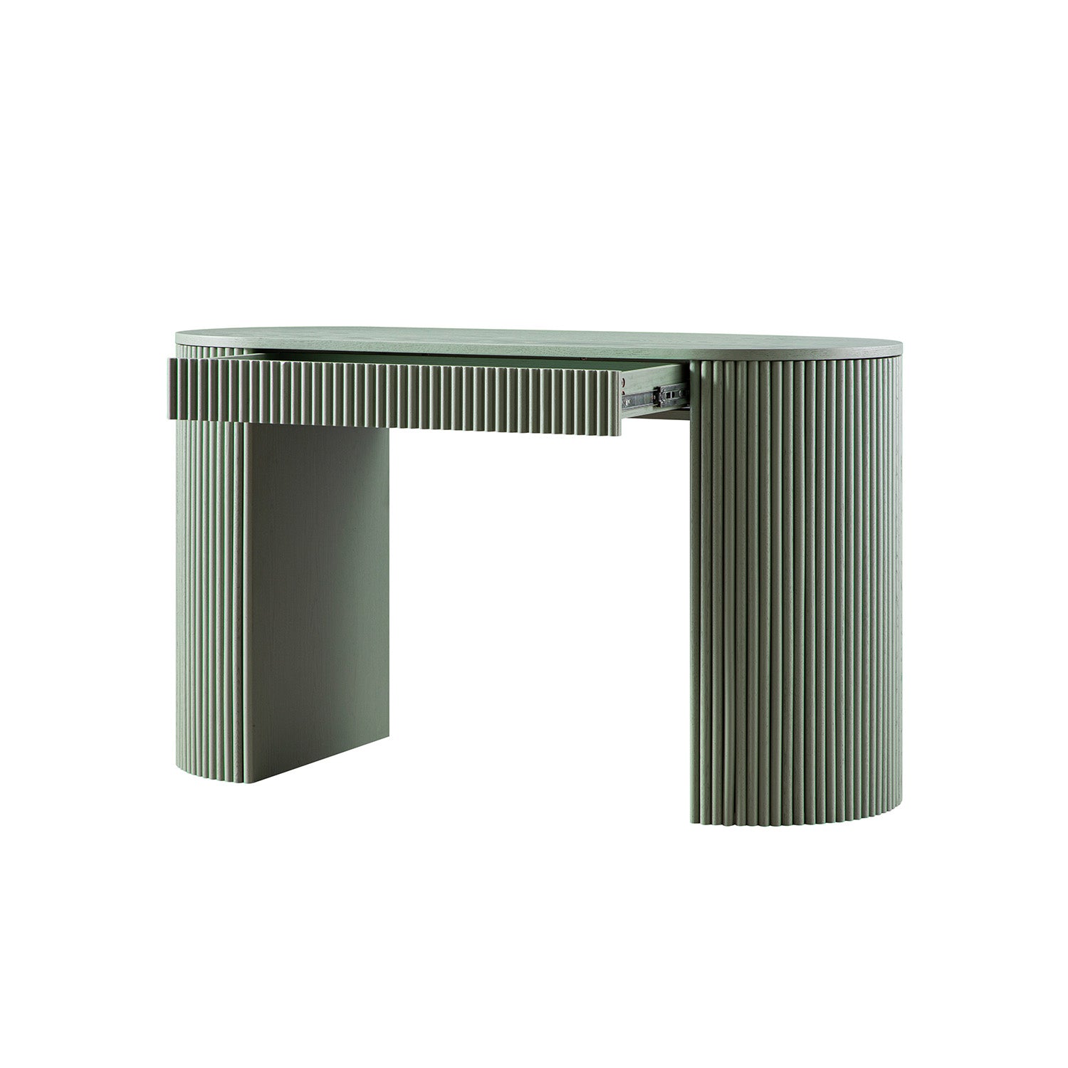 Maru 1-Drawer Writing Desk, Sage Green