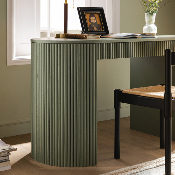 Maru 1-Drawer Writing Desk, Sage Green