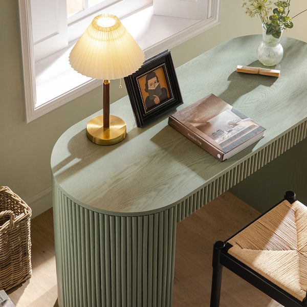 Maru 1-Drawer Writing Desk, Sage Green