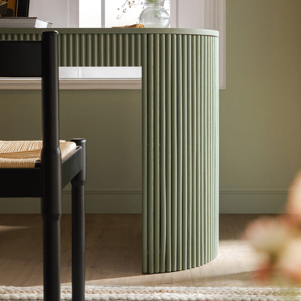 Maru 1-Drawer Writing Desk, Sage Green