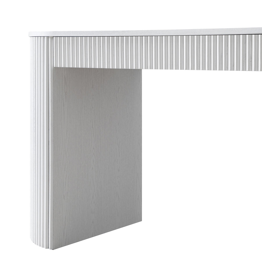 Maru 1-Drawer Writing Desk, Washed White