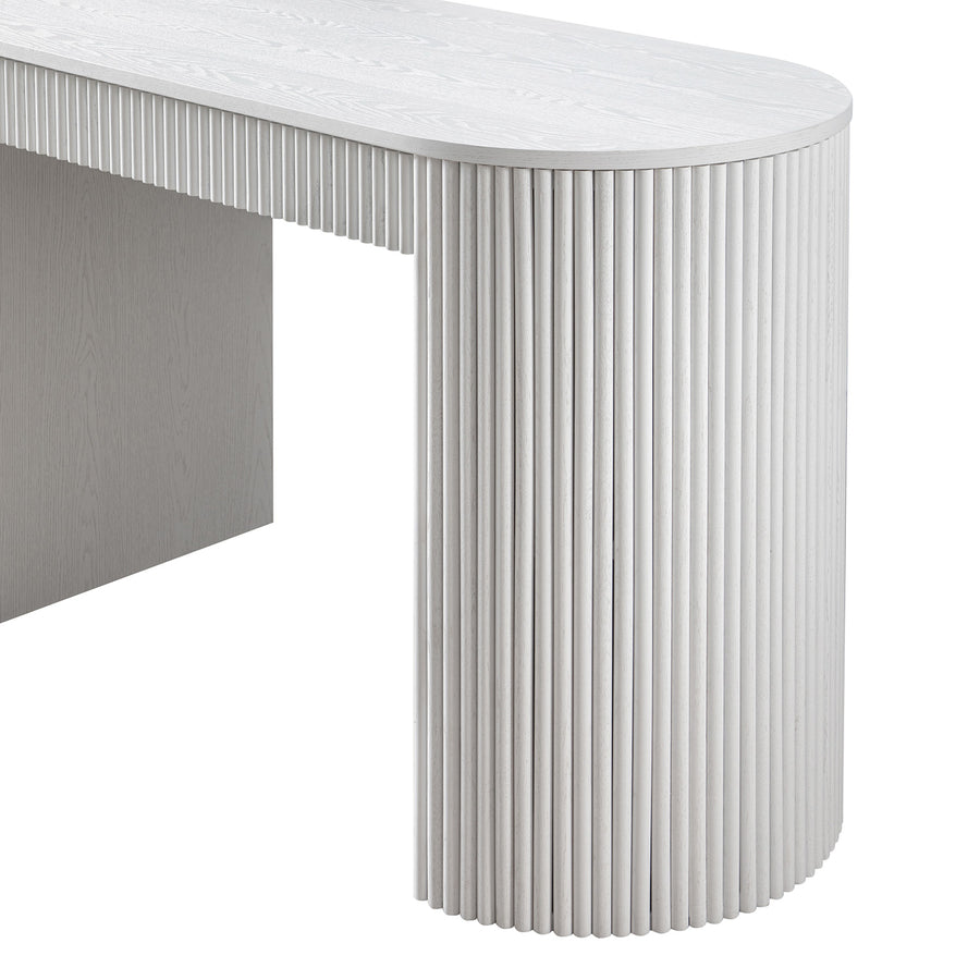 Maru 1-Drawer Writing Desk, Washed White