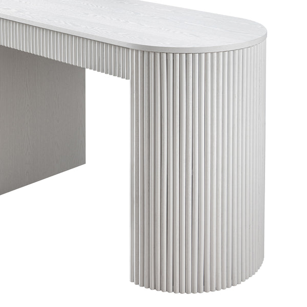 Maru 1-Drawer Writing Desk, Washed White