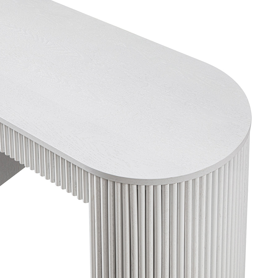 Maru 1-Drawer Writing Desk, Washed White