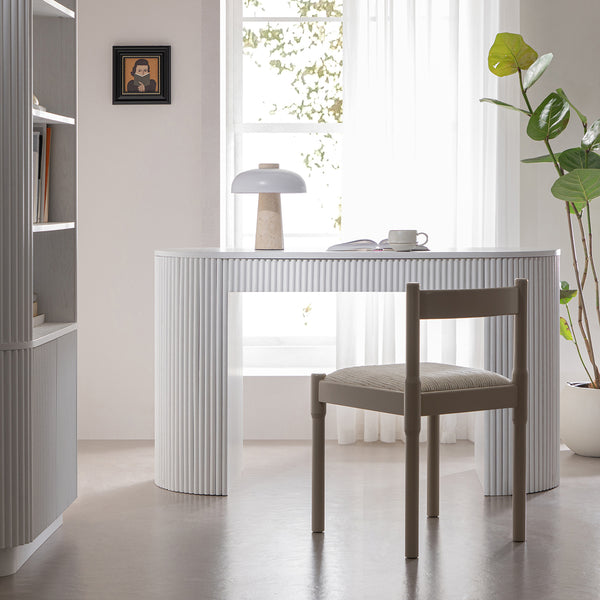 Maru 1-Drawer Writing Desk, Washed White