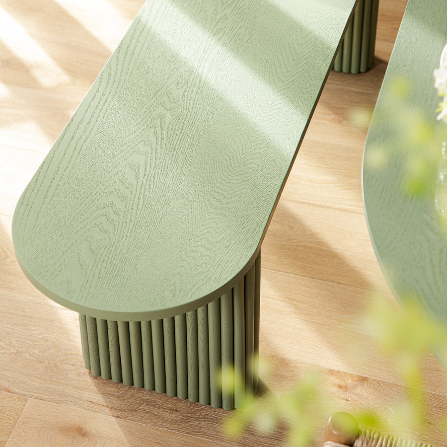 Maru 150cm Dining Bench, Sage Green