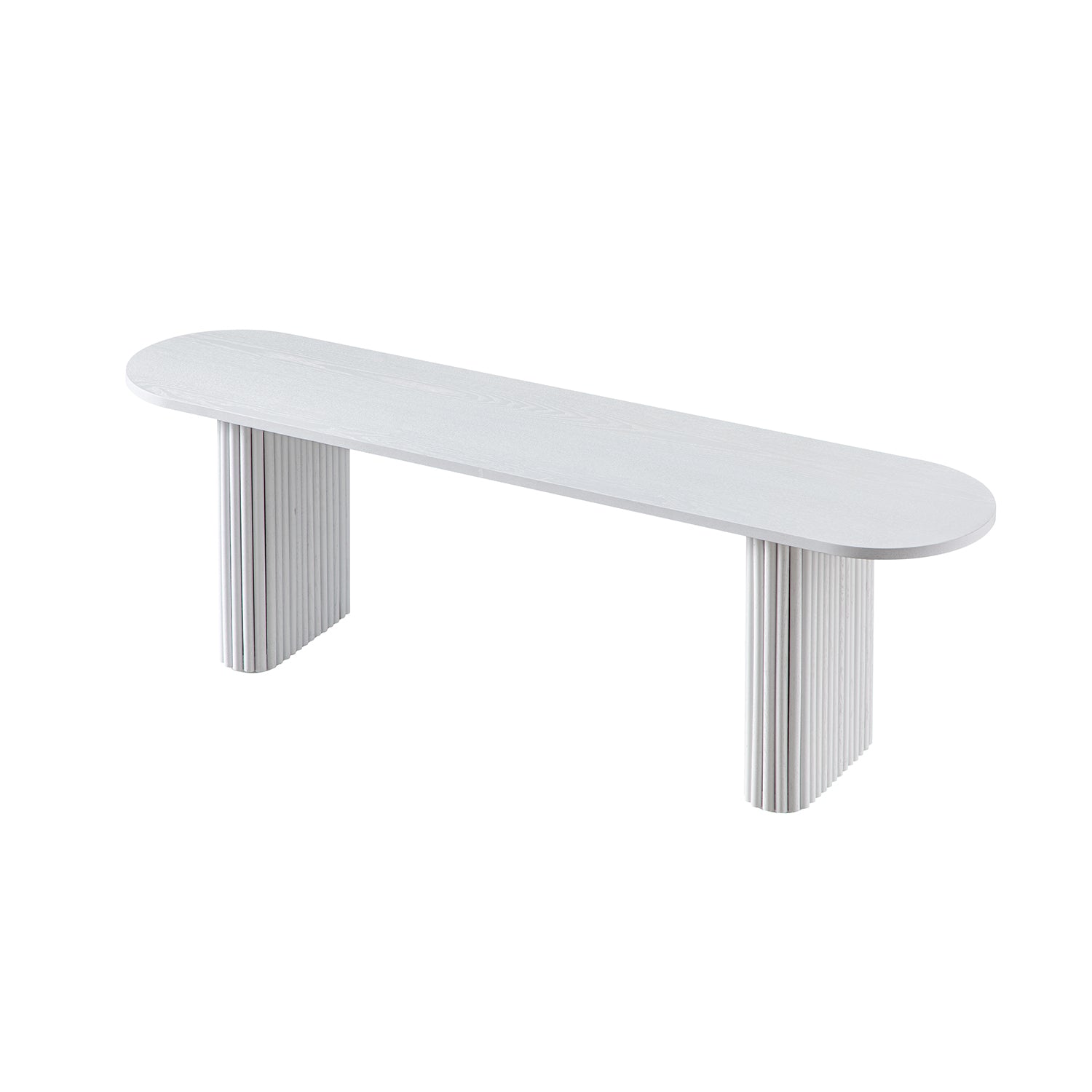 Maru 150cm Dining Bench, Washed White