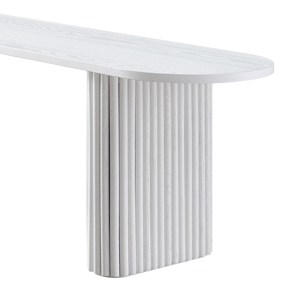 Maru 150cm Dining Bench, Washed White