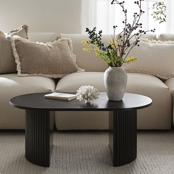 Maru Oval Coffee Table, Black - daals