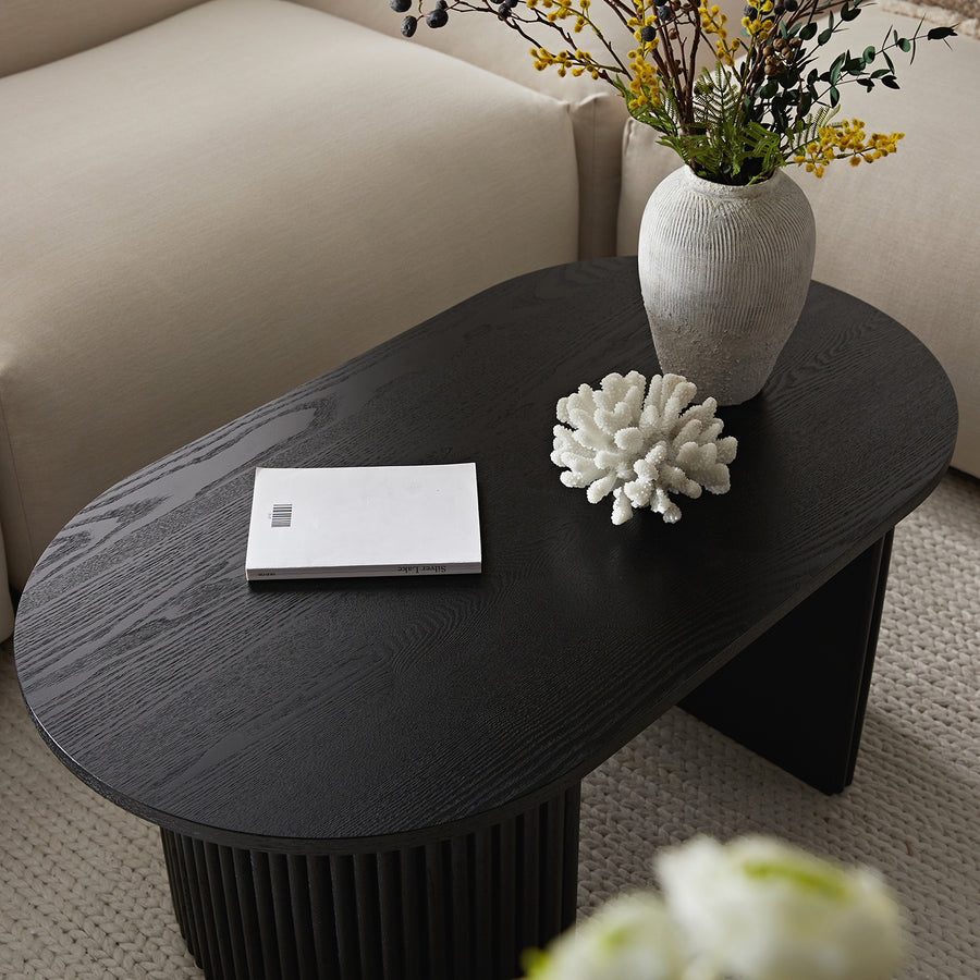 Maru Oval Coffee Table, Black