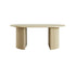 Maru Oval Coffee Table, Greige Oak