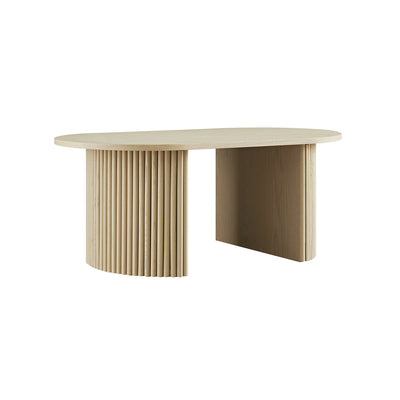 Maru Oval Coffee Table, Greige Oak