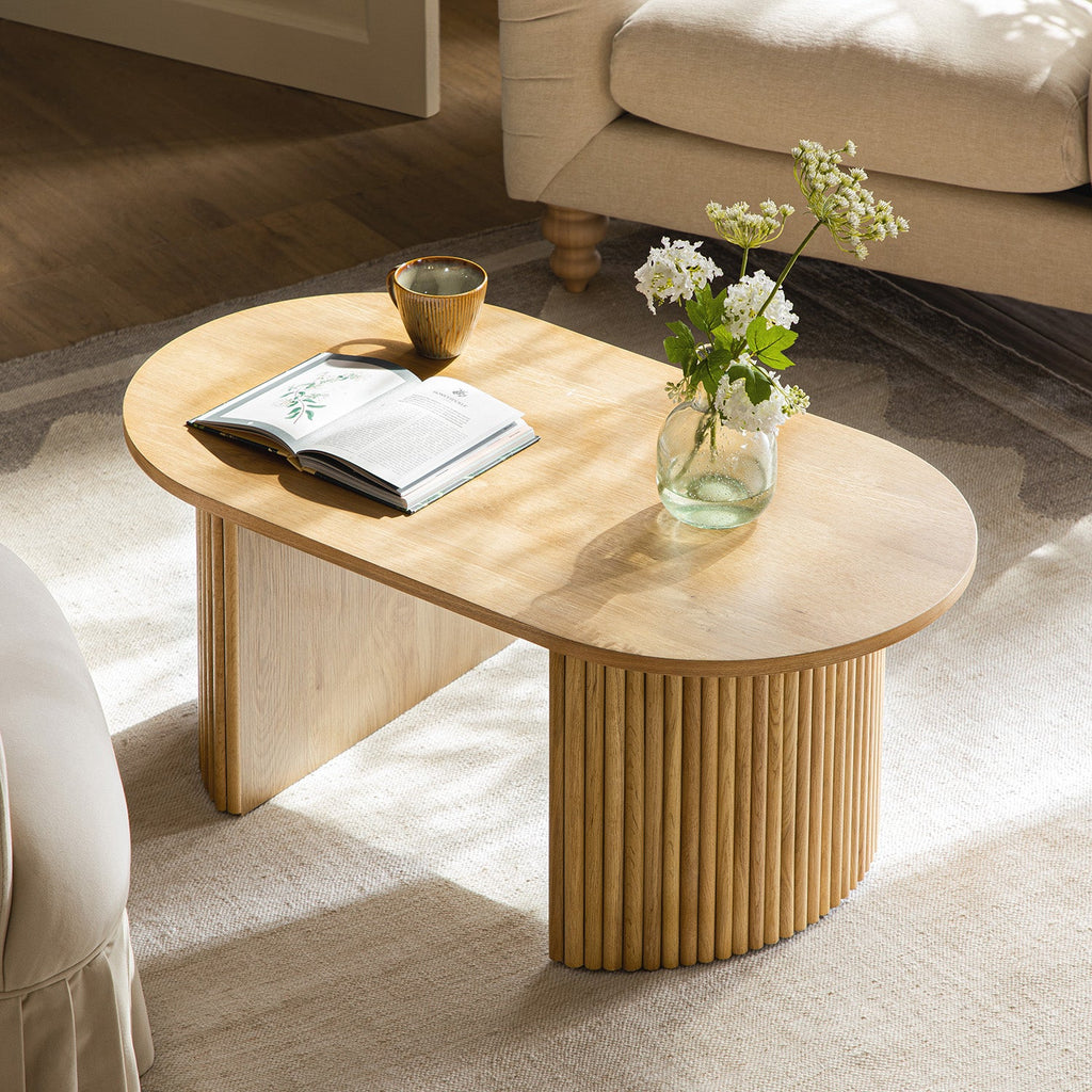 Maru Oval Coffee Table, Oak | daals