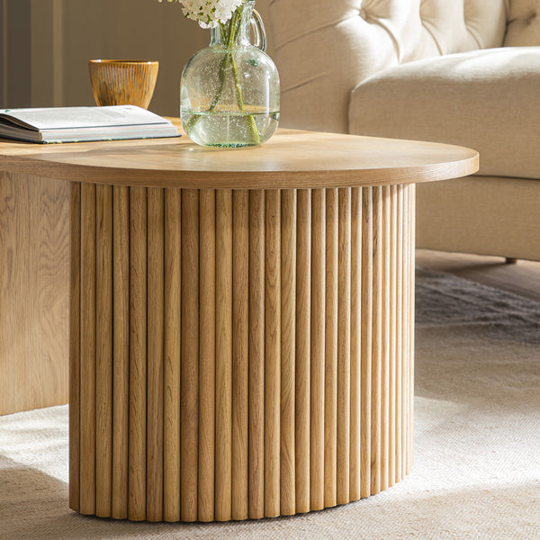 Maru Oval Coffee Table, Oak