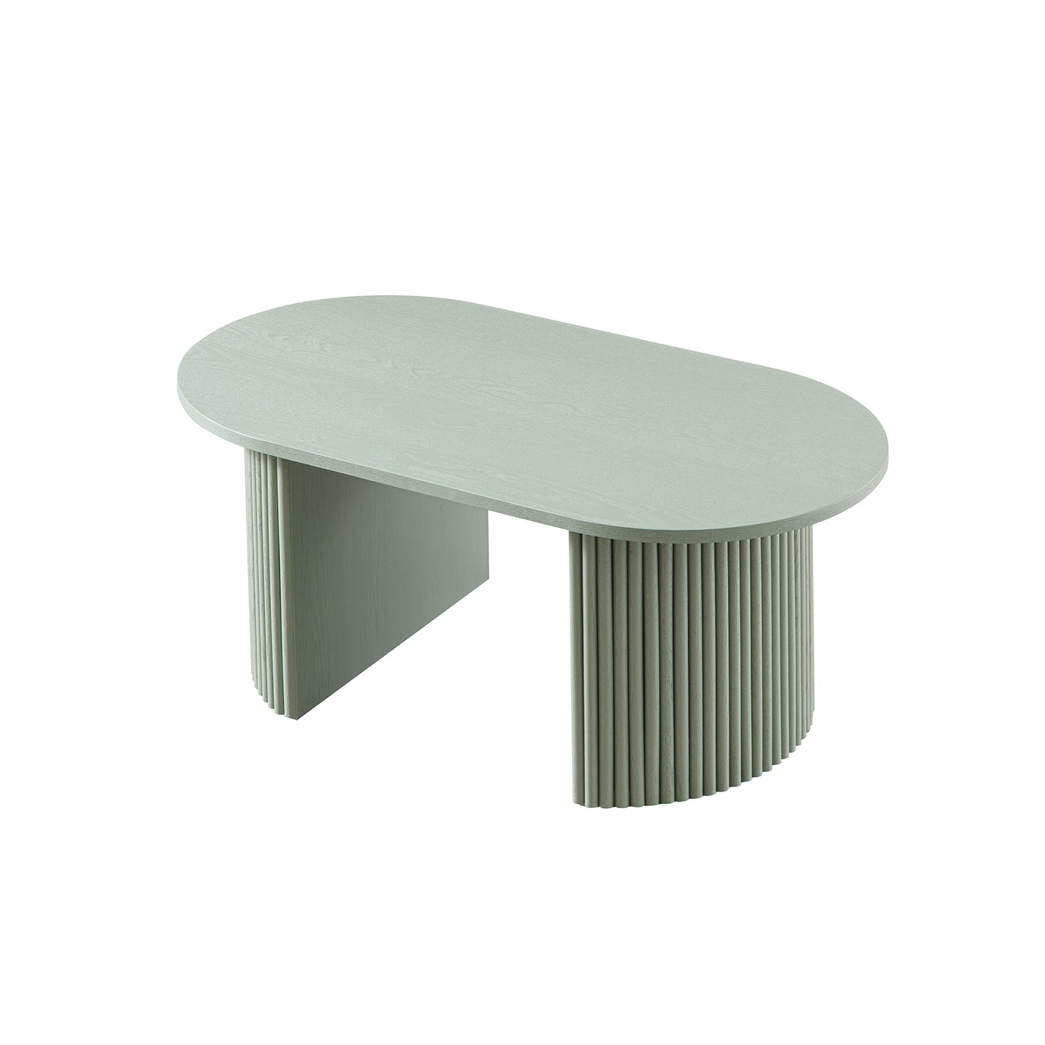 Maru Oval Coffee Table, Sage Green