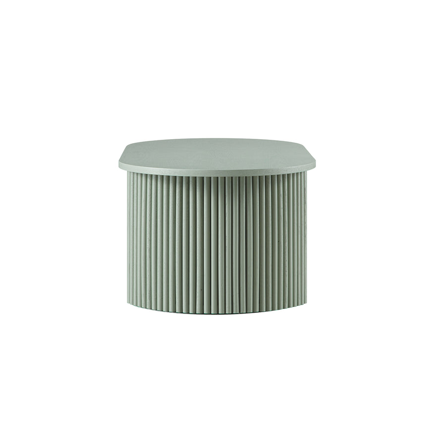 Maru Oval Coffee Table, Sage Green