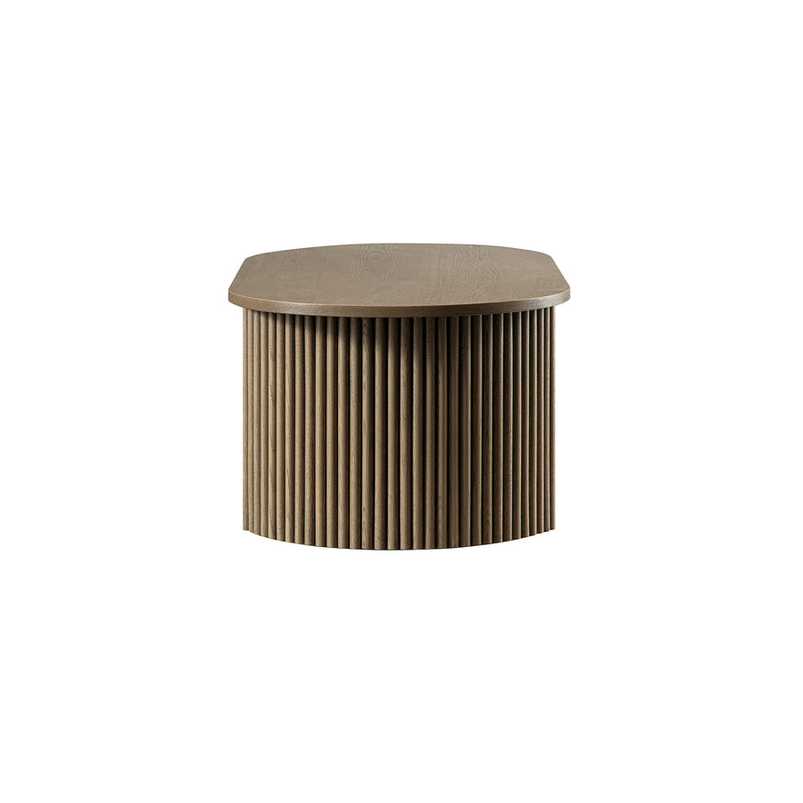 Maru Oval Coffee Table, Silver Oak