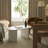 Maru Oval Coffee Table, Washed White - daals
