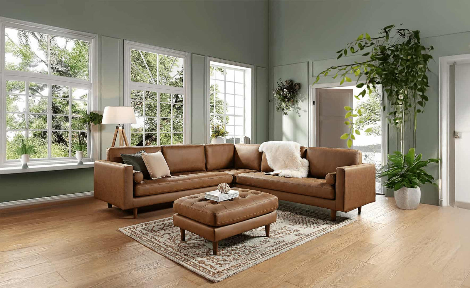 Faux Leather Sofas