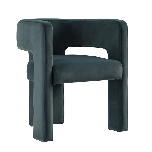Greenwich Aegean Blue Velvet Dining Chair
