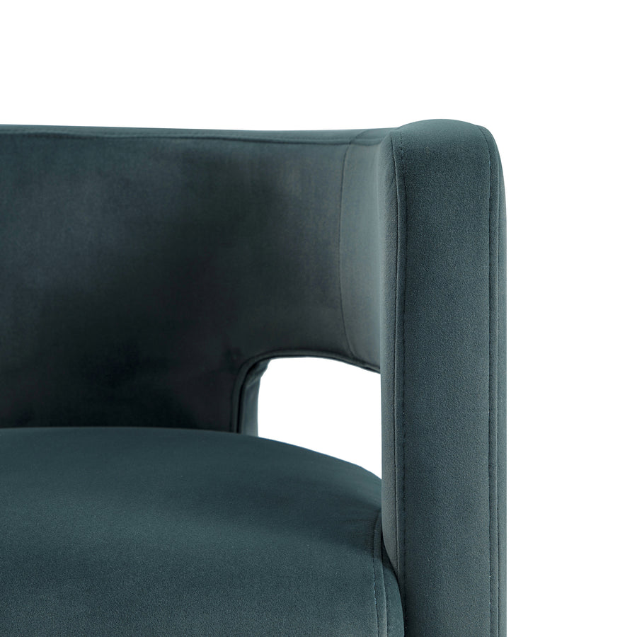 Greenwich Aegean Blue Velvet Dining Chair