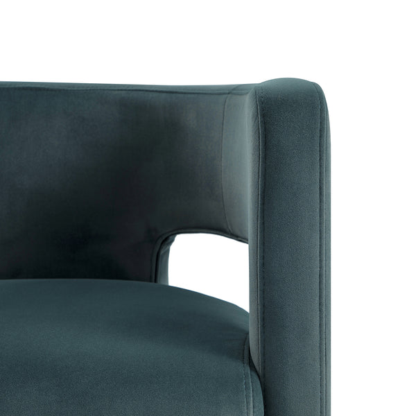 Greenwich Aegean Blue Velvet Dining Chair