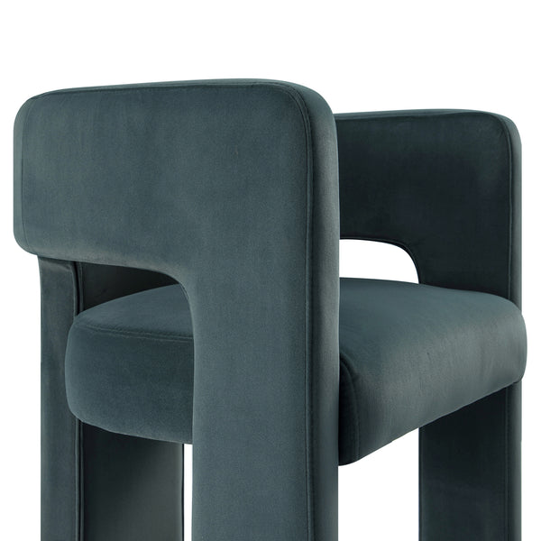 Greenwich Aegean Blue Velvet Dining Chair