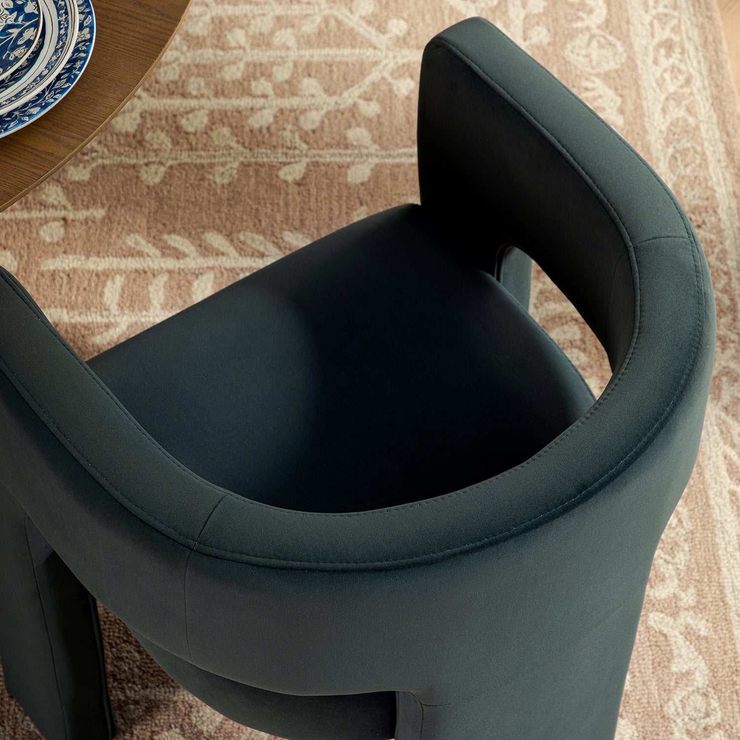 Greenwich Aegean Blue Velvet Dining Chair