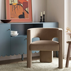 Greenwich Camel Velvet Dining Chair