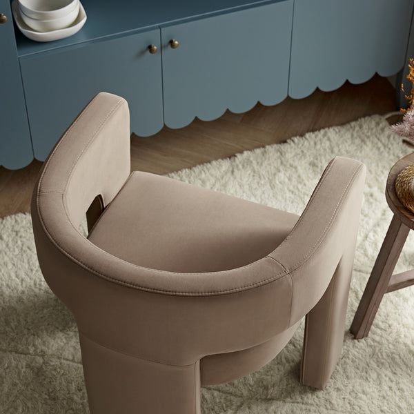 Greenwich Camel Velvet Dining Chair