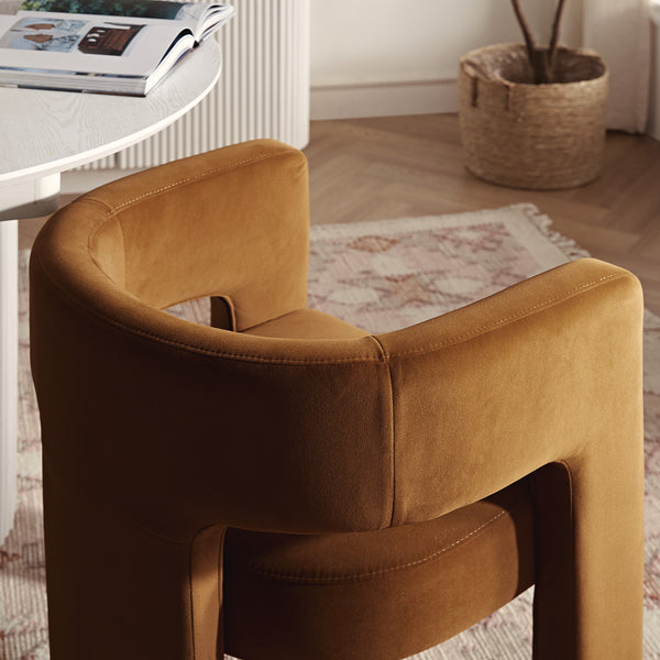 Greenwich Cinnamon Velvet Dining Chair