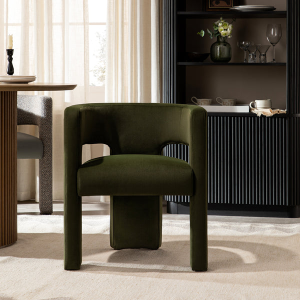 Greenwich Moss Green Velvet Dining Chair