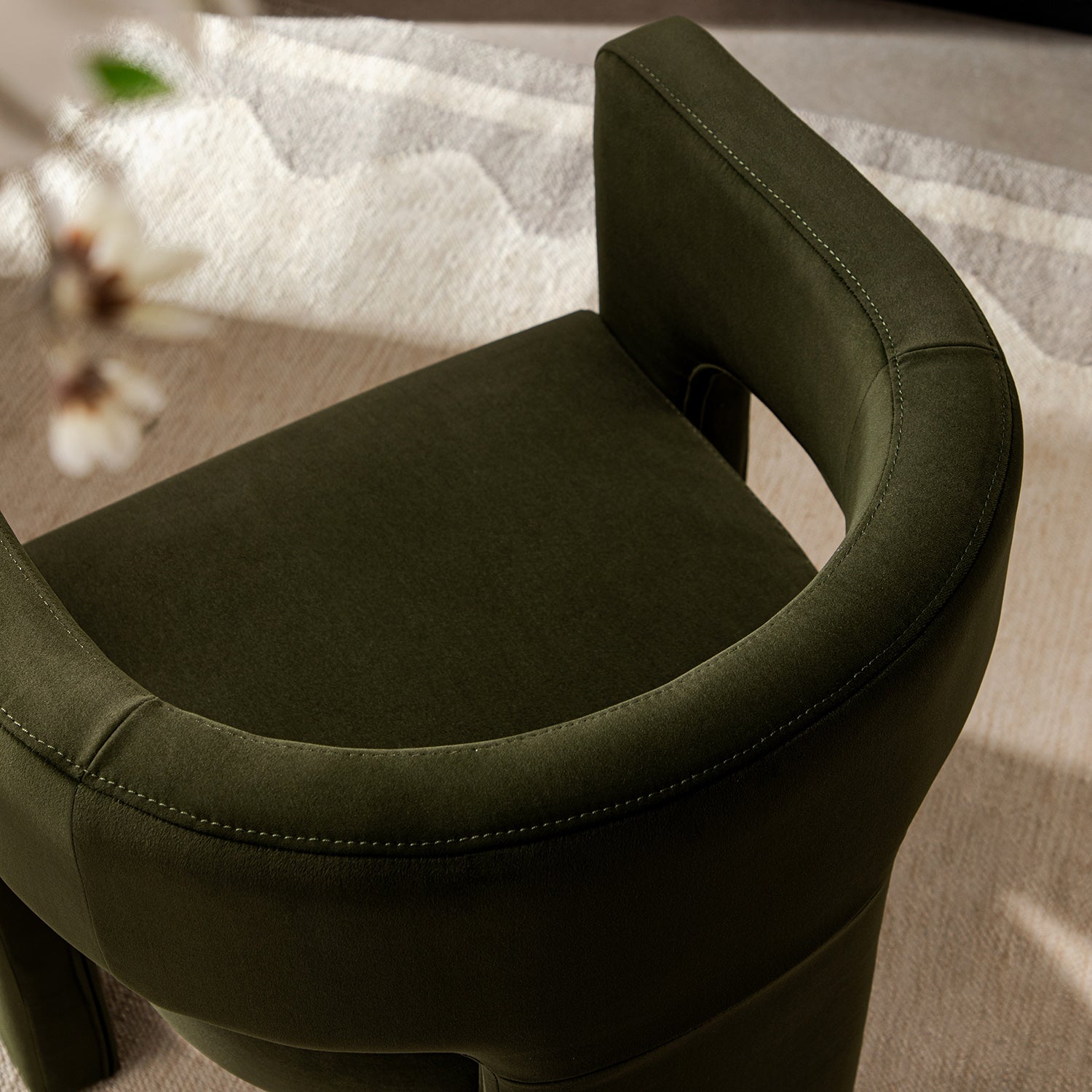 Greenwich Moss Green Velvet Dining Chair