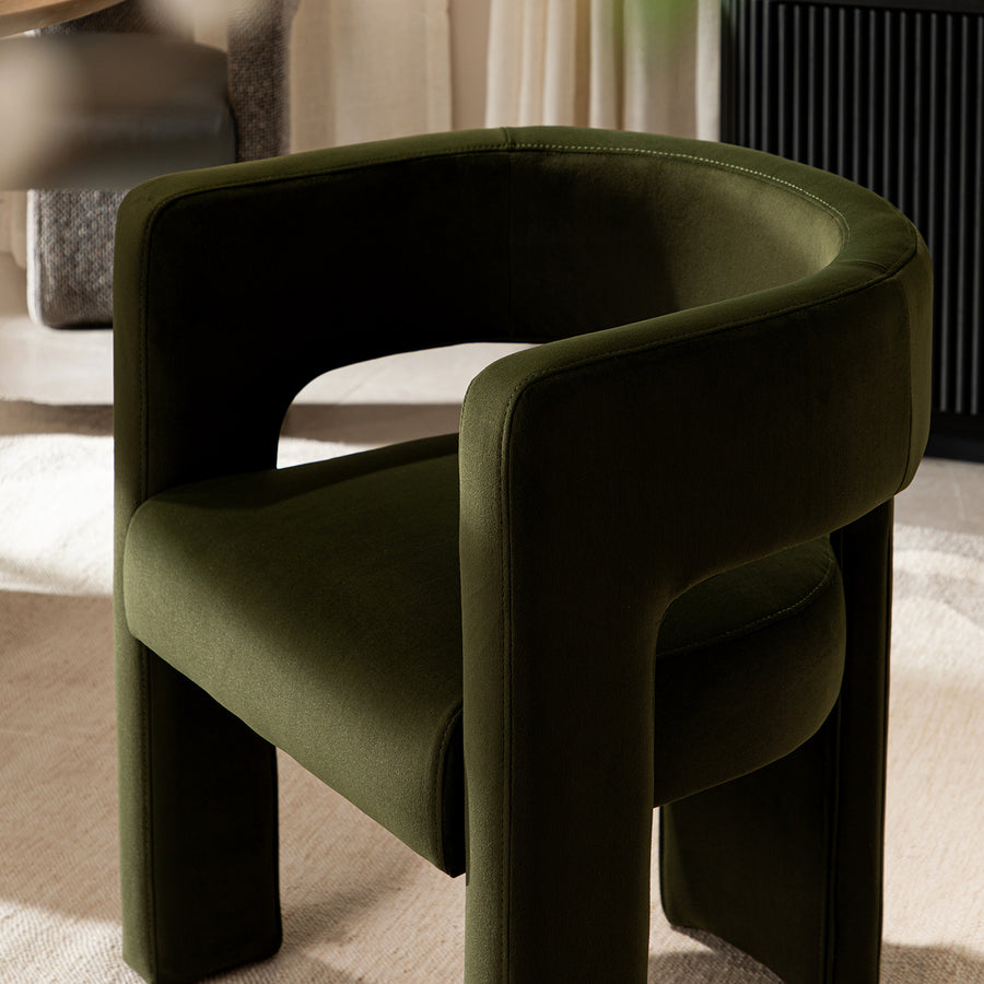 Greenwich Moss Green Velvet Dining Chair