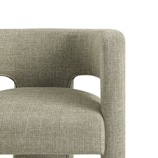 Greenwich Wheat Woven Textured Fabric Dining Chair