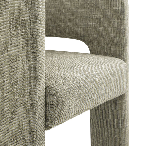Greenwich Wheat Woven Textured Fabric Dining Chair