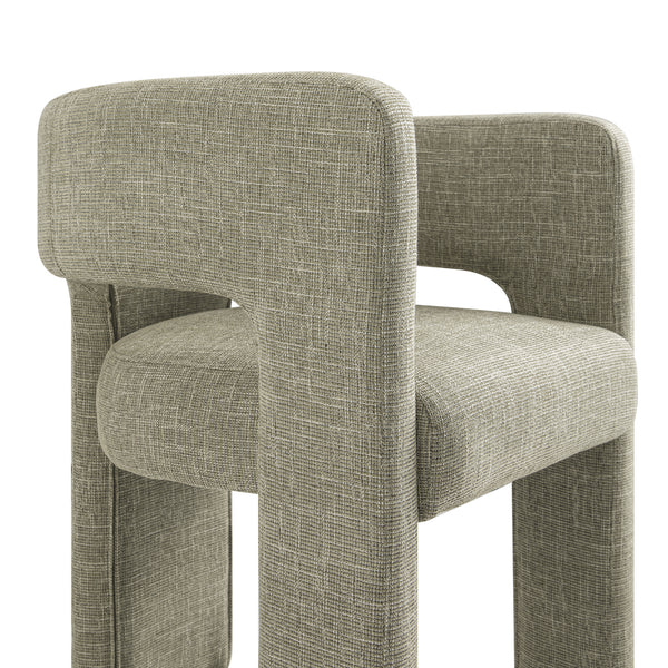 Greenwich Wheat Woven Textured Fabric Dining Chair
