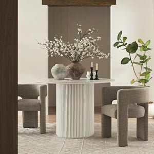 Greenwich Wheat Woven Textured Fabric Dining Chair