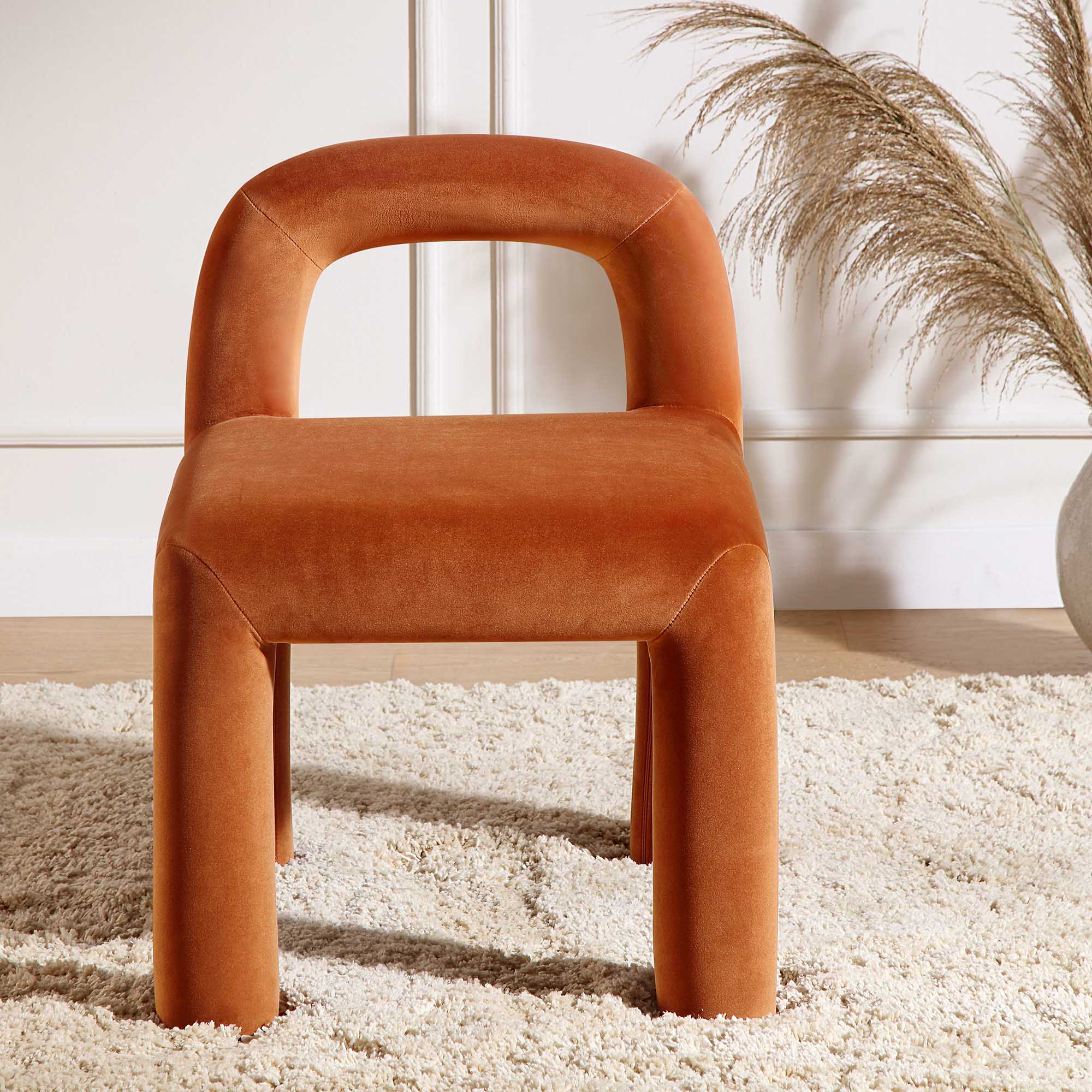 Libby Rust Velvet Dining Chair | daals