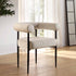 Fulbourn Champagne Velvet Dining Chair with Black Legs - daals