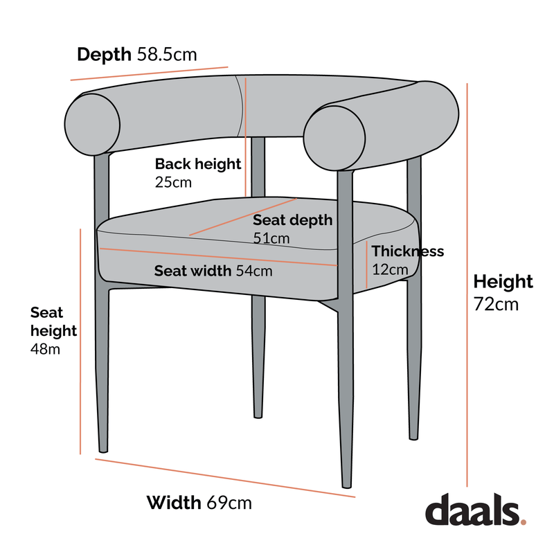 Fulbourn Taupe Boucle Dining Chair with Natural Wood Effect Legs