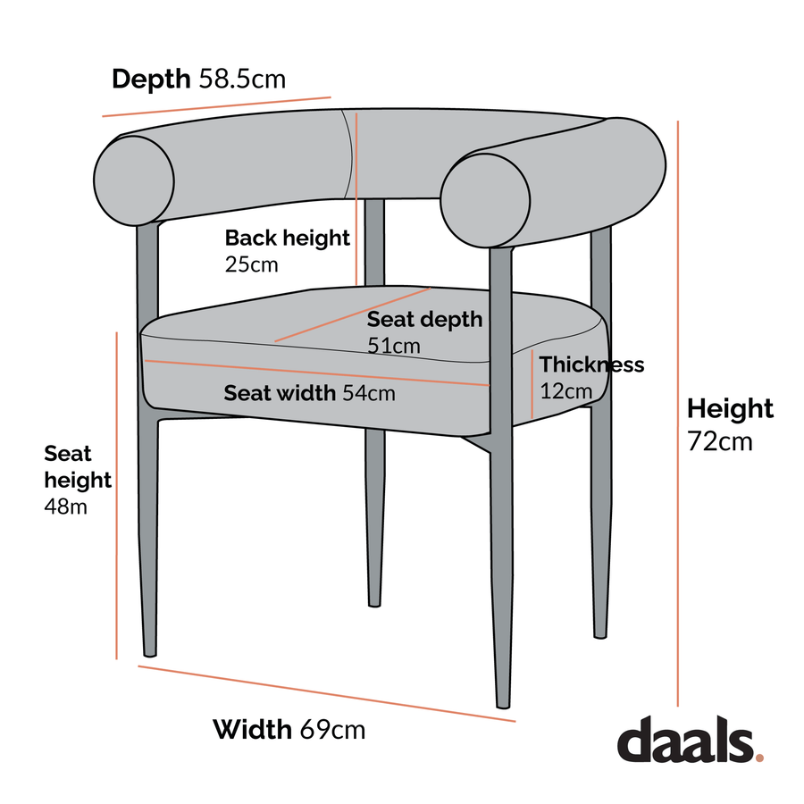 Fulbourn Taupe Boucle Dining Chair with Natural Wood Effect Legs