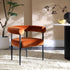 Fulbourn Rust Velvet Dining Chair with Black Legs - daals