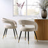 Laurel Wave Champagne Velvet Set of 2 Dining Chairs - daals
