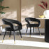 Laurel Wave Charcoal Velvet Set of 2 Dining Chairs - daals