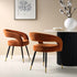 Laurel Wave Rust Velvet Set of 2 Dining Chairs - daals