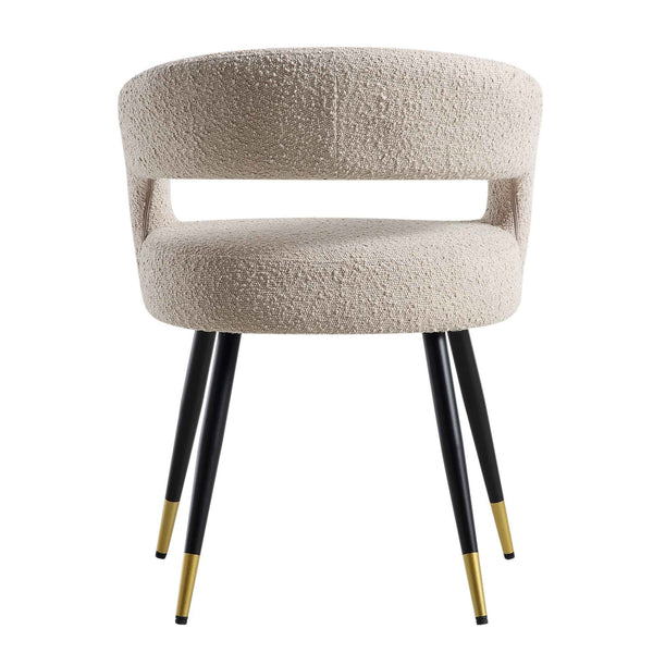 Laurel Wave Taupe Boucle Set of 2 Dining Chairs