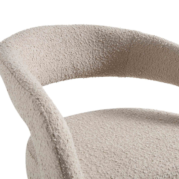 Laurel Wave Taupe Boucle Set of 2 Dining Chairs