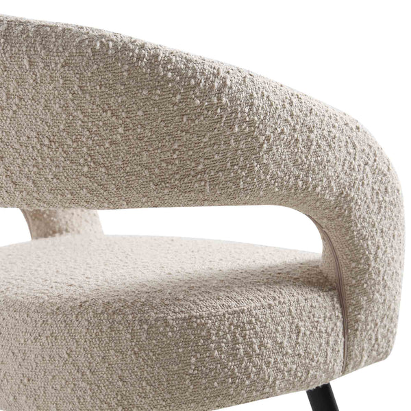 Laurel Wave Taupe Boucle Set of 2 Dining Chairs