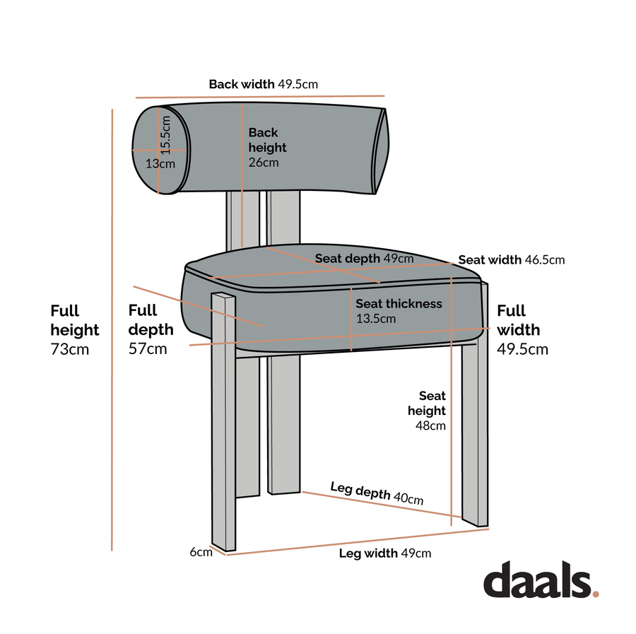 Ophelia Taupe Boucle Dining Chair